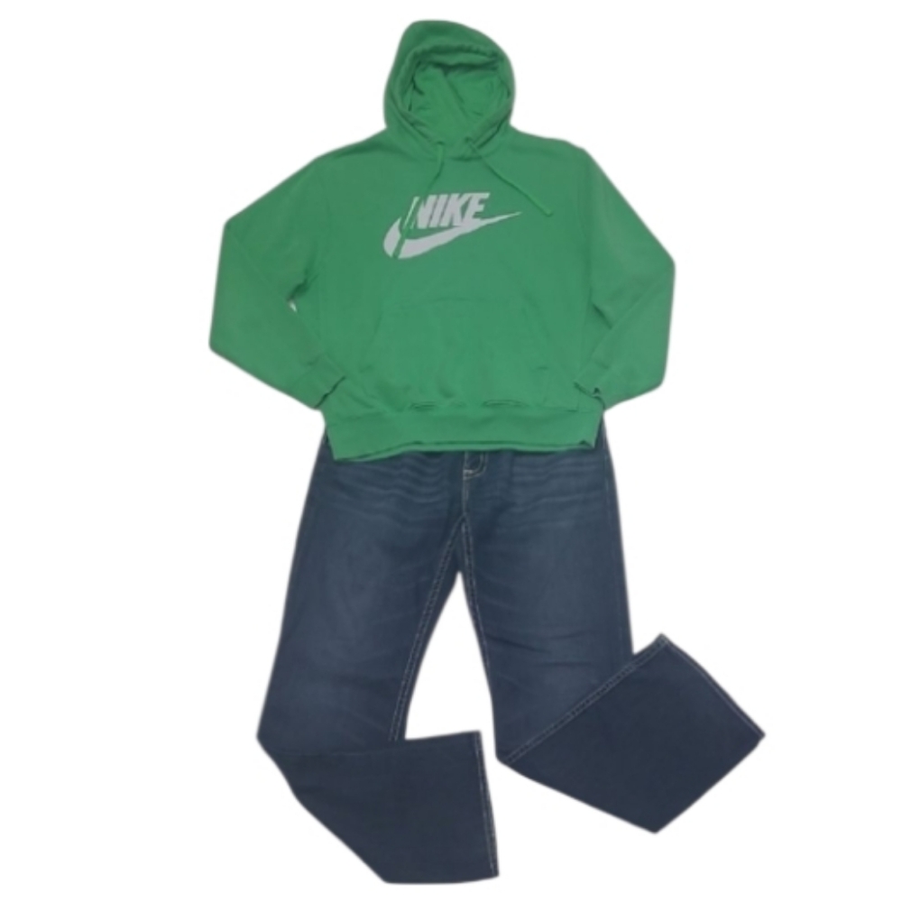Nike Hoodie Pullover Graphic Brand logo Sweatshirt Kangaroo Pocket Ribbed Hem